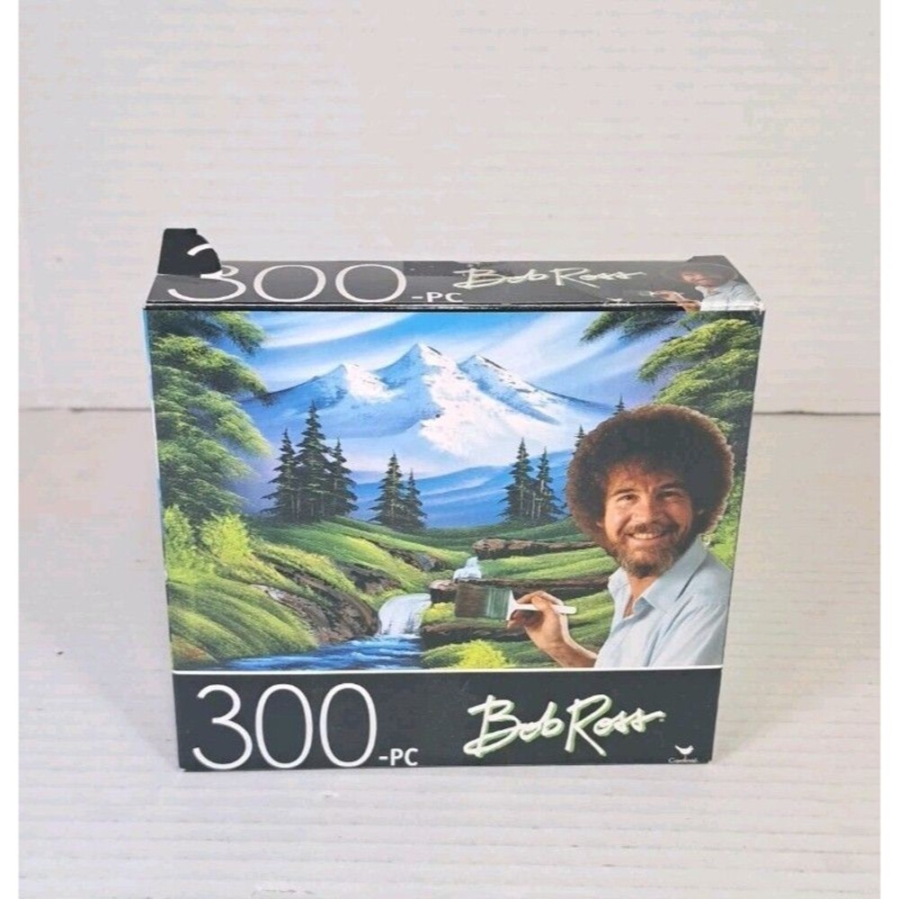 NEW Bob Ross Mountain Hideaway 300 Pc Puzzle 14"x11" Cardinal Sealed Art Jigsaw